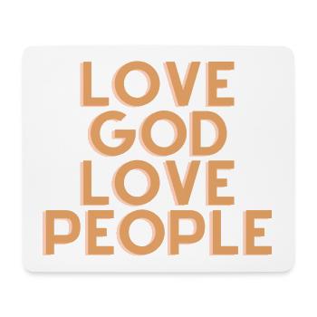 Liebe Gott Liebe Menschen - Christliches Zitat - Mousepad (Querformat) - Weiß - Vorne