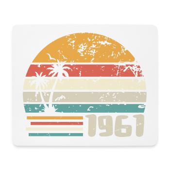 1961 Geburtstagsgeschenk - Made in 1961 Retro 1961 - Mousepad (Querformat) - Weiß - Vorne