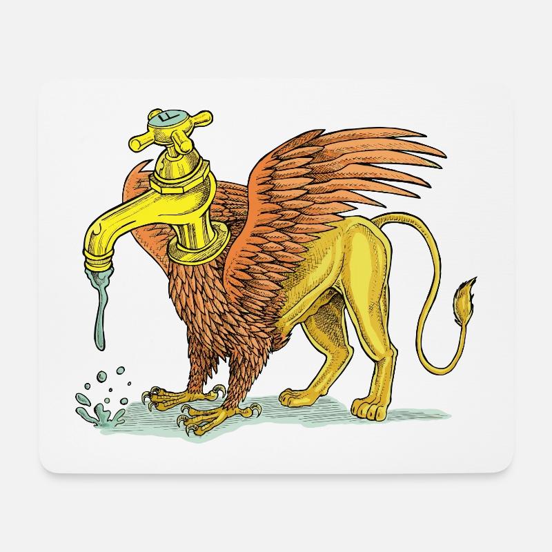 DER WASSERHAHN - Mousepad (Querformat) - Weiß