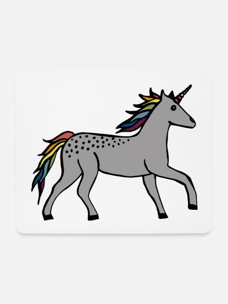 Niedliches Einhorn - Mousepad (Querformat) - Weiß
