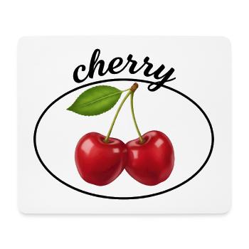 Emblème Duo Cerise - Tapis de souris (format paysage) - blanc - Devant