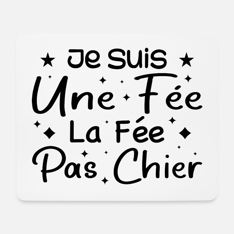 Ich bin eine Fee, die Fee, nicht Scheiße - Mousepad (Querformat) - Weiß
