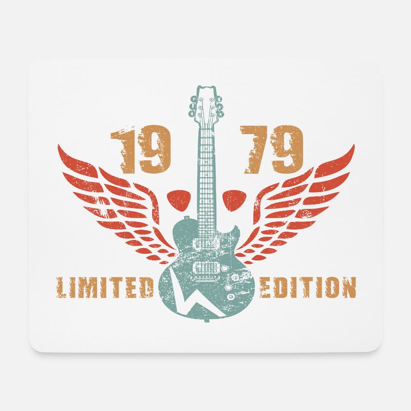 Gitarrist Gitarre Gitarrenspieler 1979 Geburtstag - Mousepad (Querformat) - Weiß