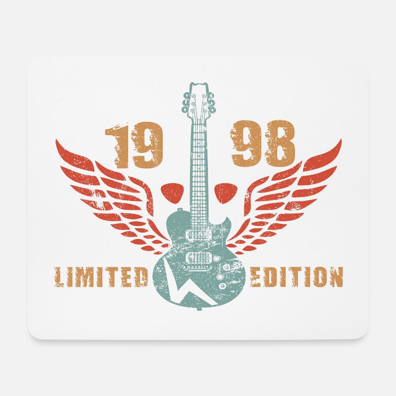 Gitarre Gitarrist Musik 1998 Geburtstag - Mousepad (Querformat) - Weiß