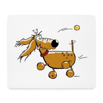 Funny Dog - Ball - Flyball - Dog Sports - Mouse Pad (horizontal) - white - Front