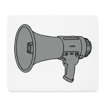 Megafon / Megaphon 2 - Mousepad (Querformat) - Weiß - Vorne