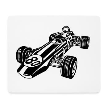 Race Car / Race Car 02_black - Mouse Pad (horizontal) - white - Front