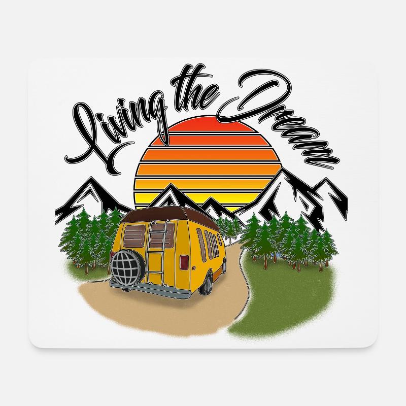 Living the Dream | Yolo-Artwork - Mousepad (Querformat) - Weiß