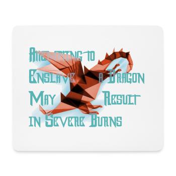 Kind Dragon - Tapis de souris (format paysage) - blanc - Devant