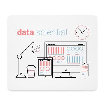 ZAZdesign® Data Scientist | Visualisation des tâches - Tapis de souris (format paysage) - blanc - Devant
