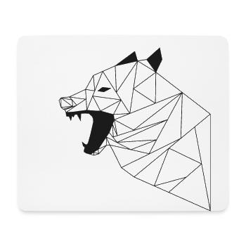Geometric Wolf - Mouse Pad (horizontal) - white - Front