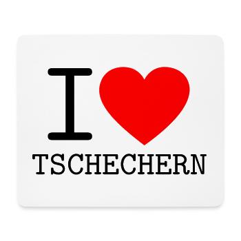 I love Tschechern Österreich Wien Dialekt - Mousepad (Querformat) - Weiß - Vorne