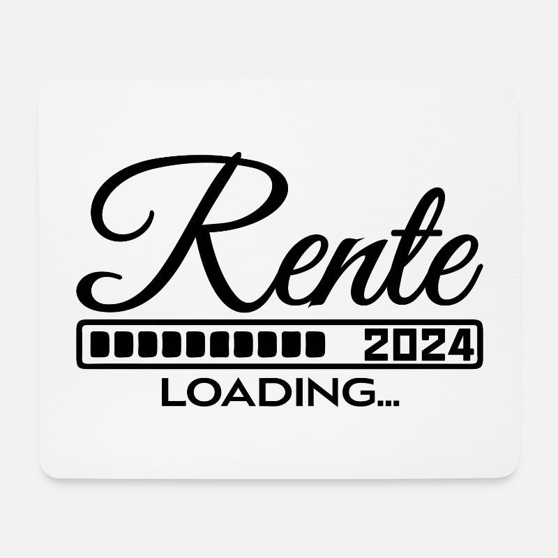 Rente 2024 Loading - Mousepad (Querformat) - Weiß