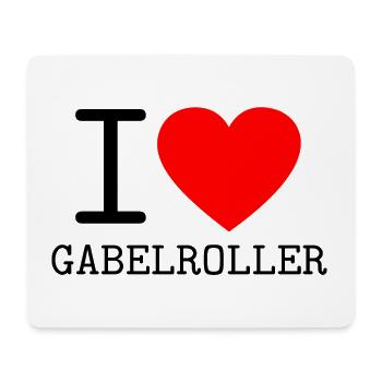 I love Gabelroller Österreich Wienerisch Dialekt - Mousepad (Querformat) - Weiß - Vorne