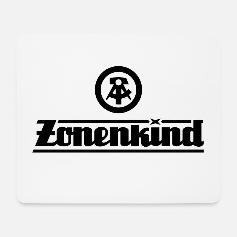 Zonenkind mit DDR Logo - Mousepad (Querformat) - Weiß