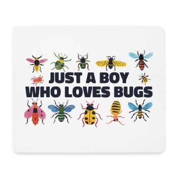 Just A Boy Who Loves Bugs Boys Bug Lover Funny - Mouse Pad (horizontal) - white - Front