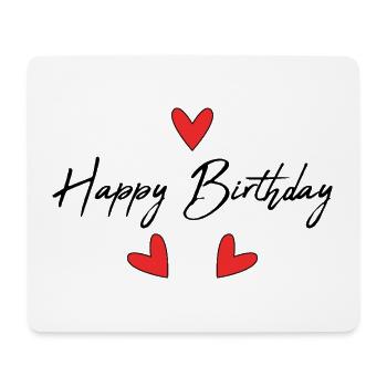 ALLES GUTE ZUM GEBURTSTAG. HERZ. ICH LIEBE DICH. LIEBE. ICH LIEBE DICH - Mousepad (Querformat) - Weiß - Vorne