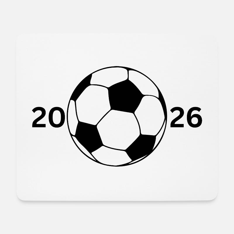 Fußball Fan Design 2026 – Zeig deine Leidenschaft - Mousepad (Querformat) - Weiß