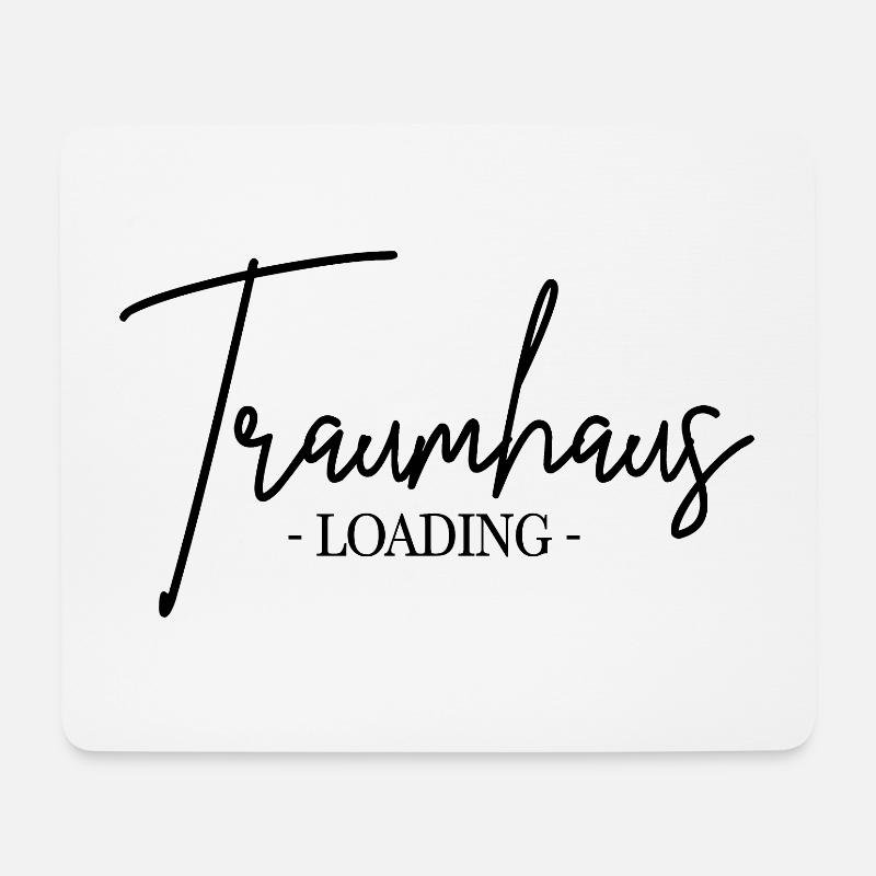 Traumhaus loading - Mousepad (Querformat) - Weiß