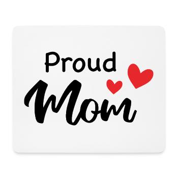 Proud Mom - Tapis de souris (format paysage) - blanc - Devant