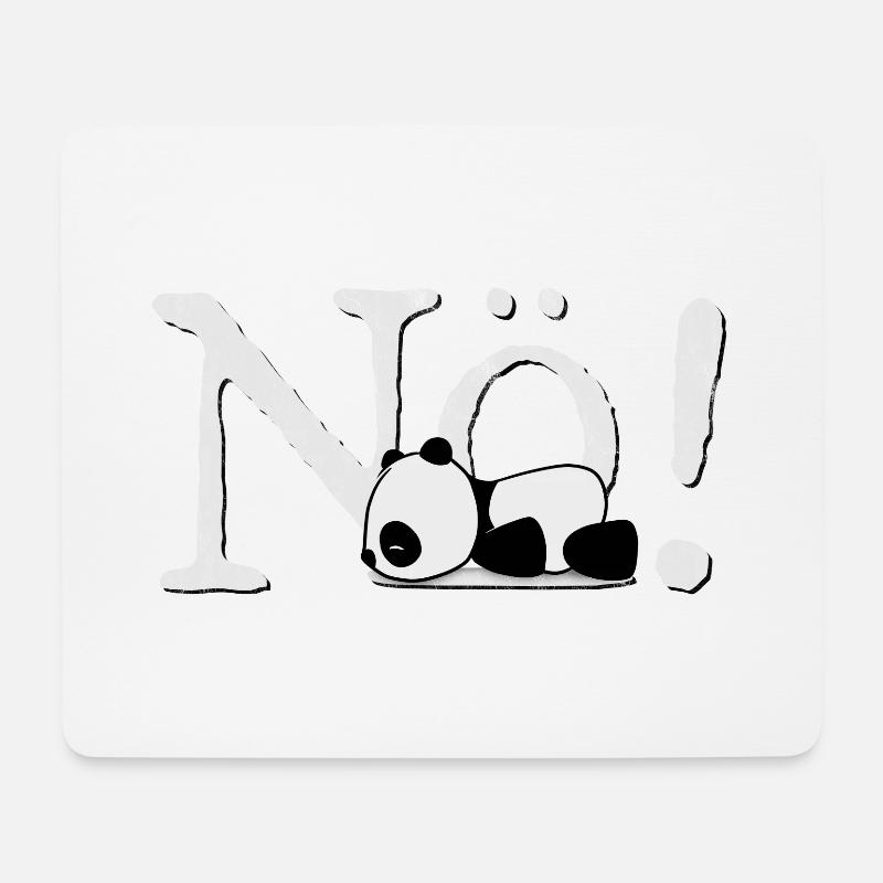 Nö Kawaii Panda Kein Bock Einfach Nein Nope Fun - Mousepad (Querformat) - Weiß