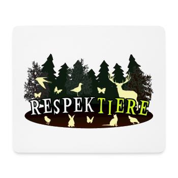 RESPEKTIERE Tierschutz Veganer Vegetarierer Demo - Mousepad (Querformat) - Weiß - Vorne