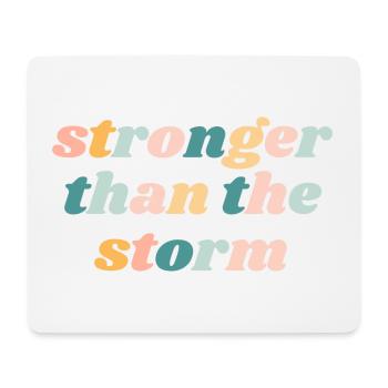 Stärker als der Sturm - Christian - Mousepad (Querformat) - Weiß - Vorne