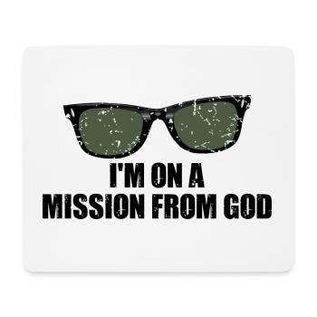 I m on a mission from God - Mousepad (Querformat) - Weiß - Vorne