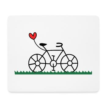BICYCLE. CYCLING. GO GREEN. ECOLOGY. ENVIRONMENT. - Mouse Pad (horizontal) - white - Front