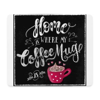 café - Tapis de souris (format paysage) - blanc - Devant