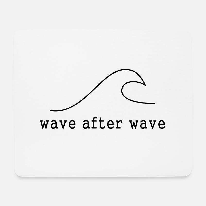 Wave after wave - Mouse Pad (horizontal) - white
