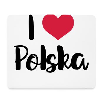 I love Polska - Tapis de souris (format paysage) - blanc - Devant