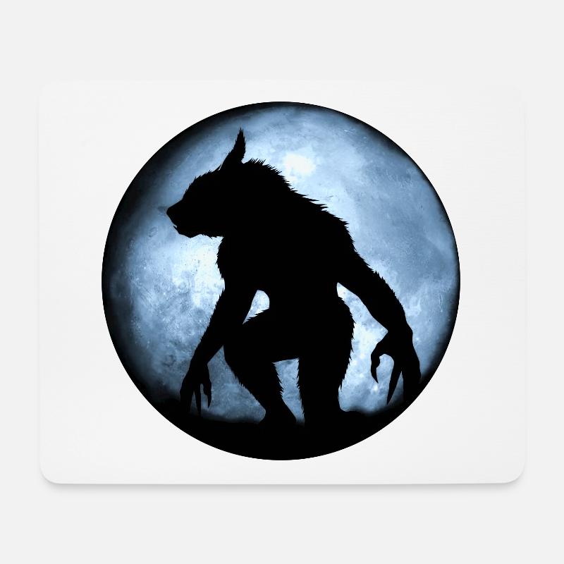 Werwolf - Mousepad (Querformat) - Weiß