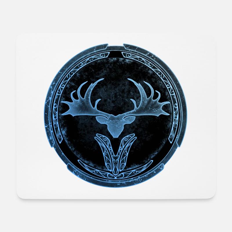 Megaloceros Hirsch Keltisch - Mousepad (Querformat) - Weiß