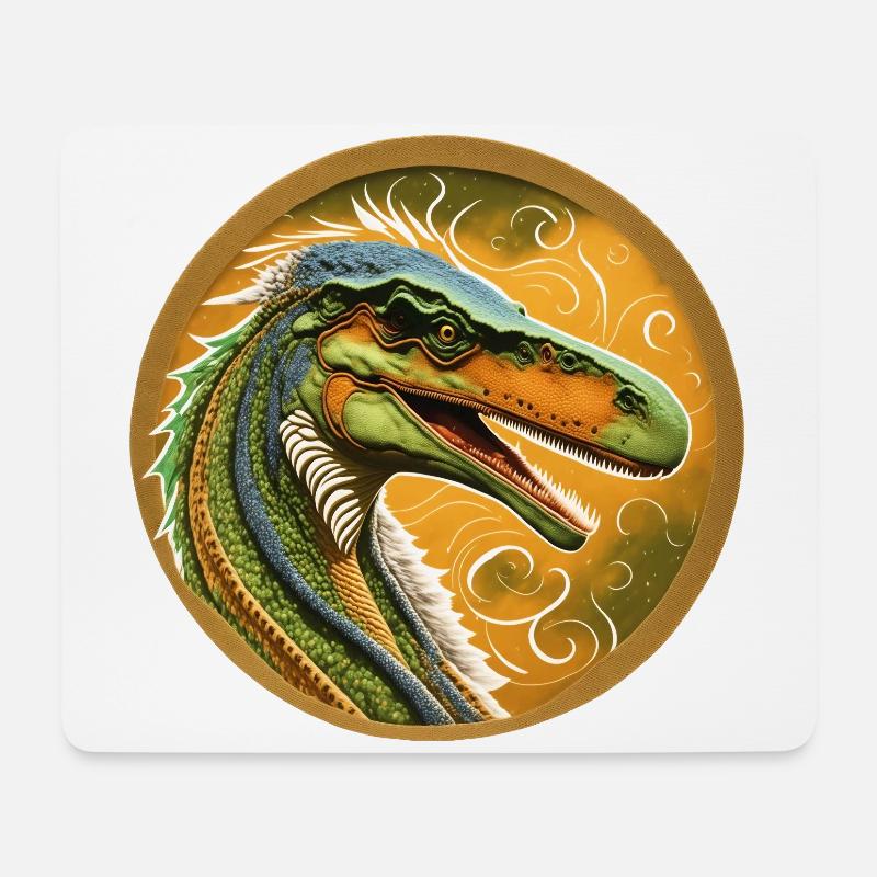 Dinosaurier - Mousepad (Querformat) - Weiß