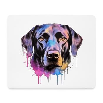 Ein farbenfroher Labrador im Watercolor Style - Mousepad (Querformat) - Weiß - Vorne