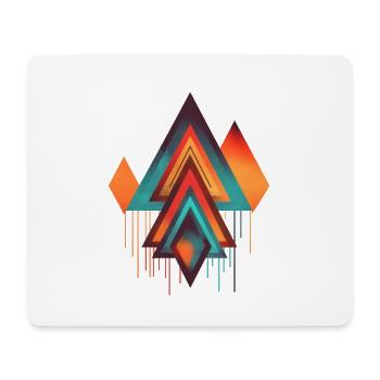 Die Kunst der Dreiecke - Mousepad (Querformat) - Weiß - Vorne