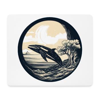 Whale - Mouse Pad (horizontal) - white - Front