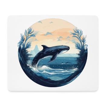 Whale - Mouse Pad (horizontal) - white - Front