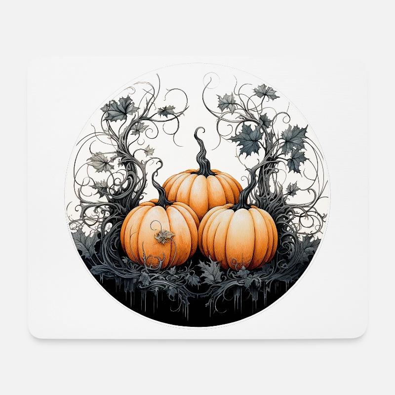 Kürbisse Halloween - Mousepad (Querformat) - Weiß