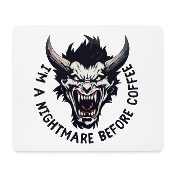 Nightmare before Coffee - Mousepad (Querformat) - Weiß - Vorne