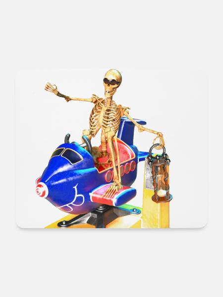 Der Sensenmann am Jahrmarkt - Mousepad (Querformat) - Weiß