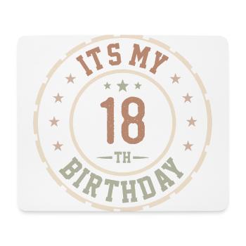 C'est Mon 18e Anniversaire Cadeau 18 Ans - Tapis de souris (format paysage) - blanc - Devant