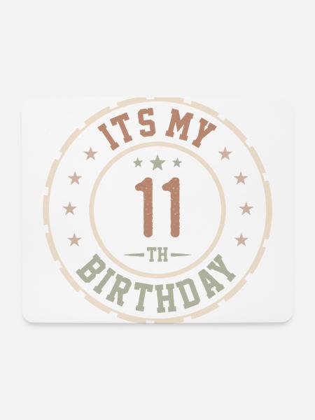 Es ist mein Geschenk zum 11. Geburtstag 11 Jahre - Mousepad (Querformat) - Weiß