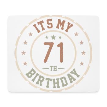 Es ist mein 71. Geburtstagsgeschenk 71 Jahre - Mousepad (Querformat) - Weiß - Vorne