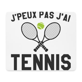 Je Peux Pas J'ai Tennis Cadeau Joueur De Tennis - Tapis de souris (format paysage) - blanc - Devant
