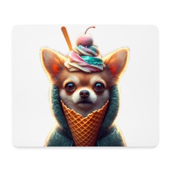 Chihuahuat Mignon en Cornet de Glace - Mouse Pad (horizontal) - white - Front