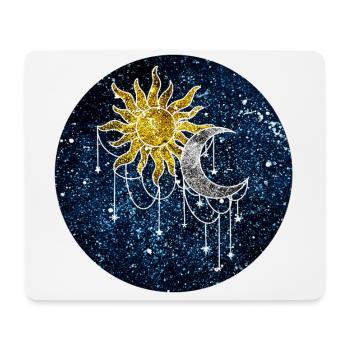 Cosmic Sun and Moon - Mouse Pad (horizontal) - white - Front