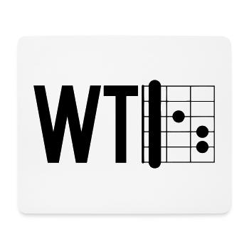 WTF - F Akkord Gitarren Humor - Mousepad (Querformat) - Weiß - Vorne
