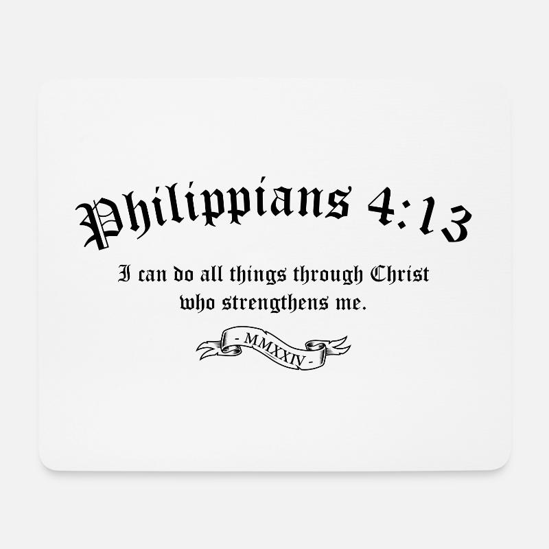 Philipper 4:13 - Mousepad (Querformat) - Weiß